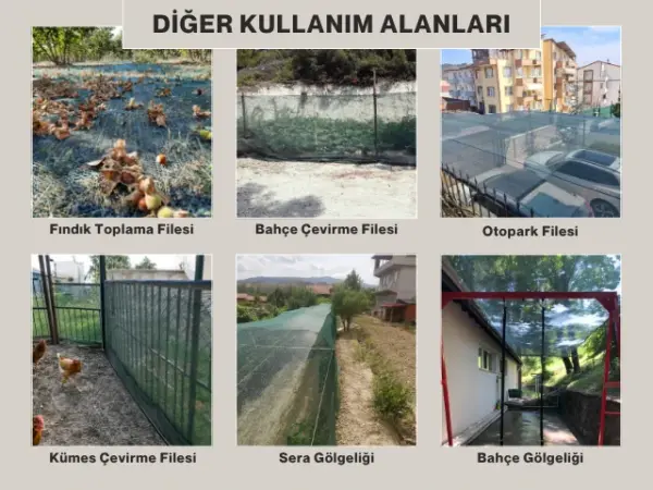 Bahçe Çit Filesi - 40lık Görüntü Engelleme - Yeşil - Görsel 10