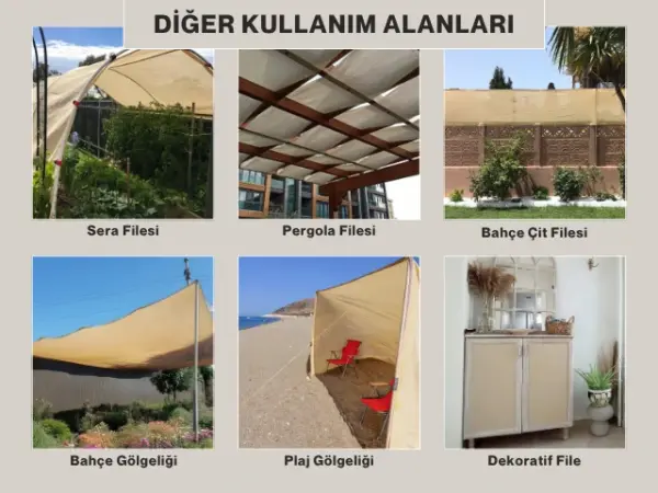Havuz Görüntü Kesme Filesi - 95lik 140 gram/m2 - Krem - Görsel 6