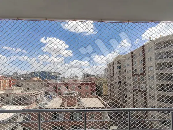 Balkon Güvenlik Filesi - 5 cm Gözenekli - Kare Desen - Beyaz - Görsel 2