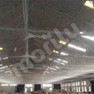 Fabrika - Tesis Kuş Engelleme Filesi - 2 cm Gözenekli - Kare Desen - Beyaz