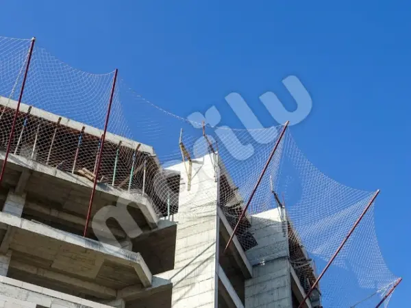 İnşaat ve İş Güvenliği Filesi - 10 cm Gözenekli - Kare Desen - Beyaz - Görsel 3