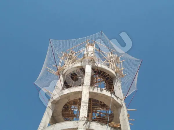 İnşaat ve İş Güvenliği Filesi - 10 cm Gözenekli - Kare Desen - Beyaz - Görsel 2