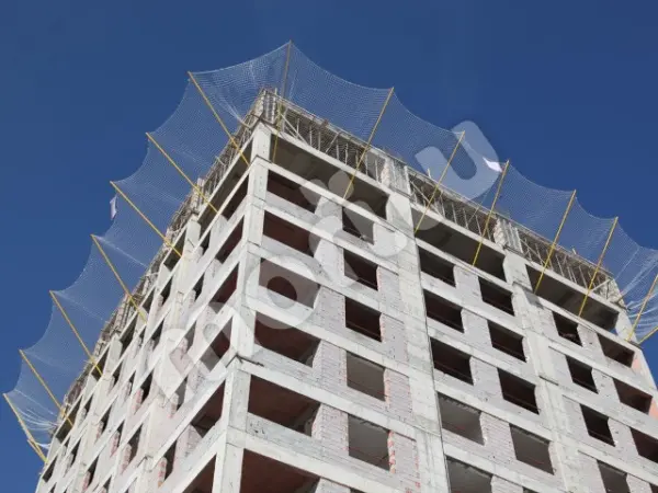 İnşaat ve İş Güvenliği Filesi - 5 cm Gözenekli - Kare Desen - Beyaz - Görsel 3