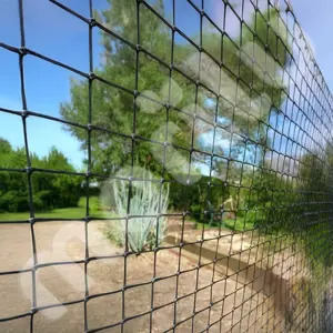 Plastik Dekoratif Bahçe Çiti – 20 mm Göz Aralıklı – Siyah Renk – Balkon ve Kedi Filesi